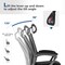Costway Mesh Office Chair Recliner Desk Chair Height Adjustable w/Footrest Black